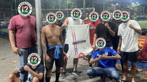 Hinchas de Fluminense y Argentinos Juniors se enfrentaron en la previa del partido que se disputará en Río de Janeiro por la vuelta de los Octavos de Final de la Copa Libertadores.