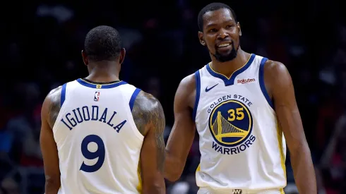 Andre Iguodala y Kevin Durant en tiempos en los que jugaban en los Warriors.
