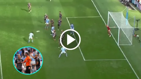 Aké y un polémico gol de cabeza.