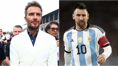 David Beckham y Lionel Messi.
