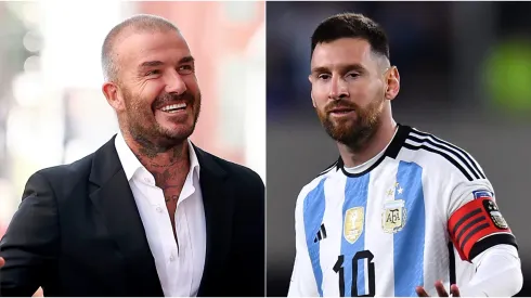 David Beckham y Lionel Messi.
