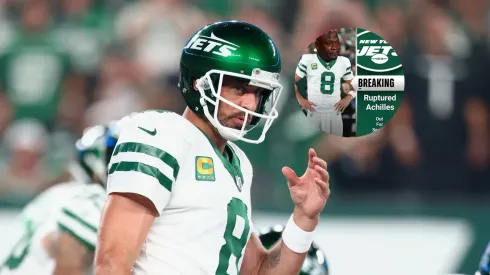 Aaron Rodgers con New York Jets en la NFL.
