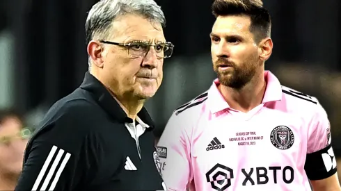 Lionel Messi y Tata Martino del Inter Miami
