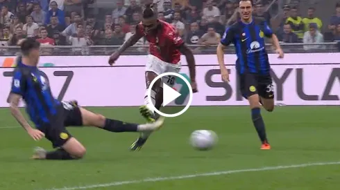 Gol de Rafael Leao para el Milan contra el Inter