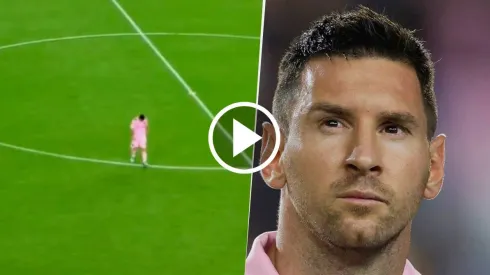 Una cámara capto el momento preciso en el que Lionel Messi sintió la molestia en el Inter Miami vs. Toronto. Getty Images.
