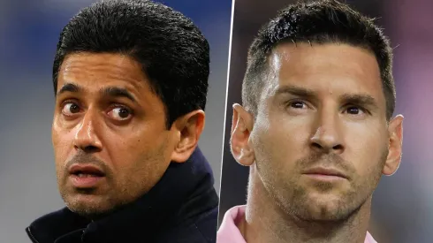 Nasser Al Khelaifi le salió a responder a Lionel Messi sobre el reconocimiento que existió en PSG de su consagración en la Copa del Mundo de Qatar 2022. Getty Images.
