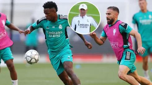 Carlo Ancelotti confirmó que Vinícius Júnior y Dani Carvajal estarán a disposición para el partido contra UD Las Palmas. Getty Images.
