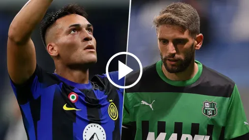 Inter vs. Sassuolo por la Serie A.