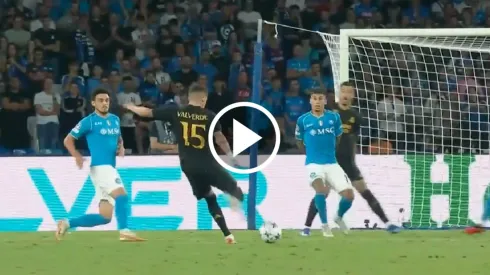 El charrúa fue clave en el triunfo por 3-2 sobre Napoli