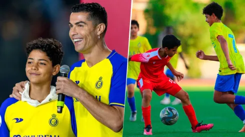 Cristiano Jr ya suma sus primeros goles en Al Nassr. Su padre lo espera en el primer equipo.