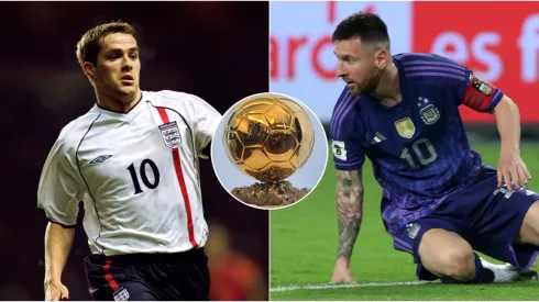 Michael Owen, el Balón de Oro y Lionel Messi.
