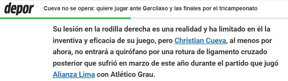 Alianza Lima ya sabe la decisión de Christian Cueva. | Créditos: Diario Depor.