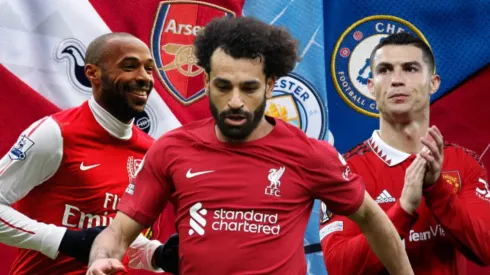 Thierry Henry, Cristiano Ronaldo y Mohamed Salah. 
