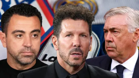 Xavi, Diego Simeone y Carlo Ancelotti. 
