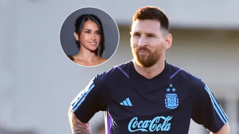 Antonela Roccuzzo y Lionel Messi.
