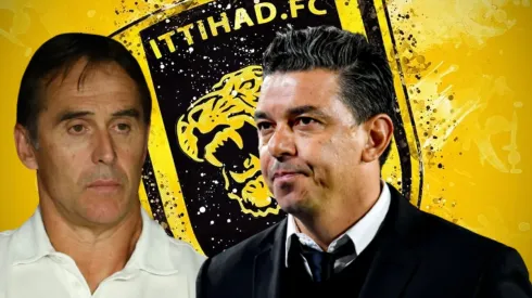 Julen Lopetegui y Marcelo Gallardo, los candidatos del Al-Ittihad. 
