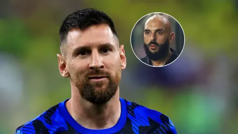 Lionel Messi y Yassine Cheuko.
