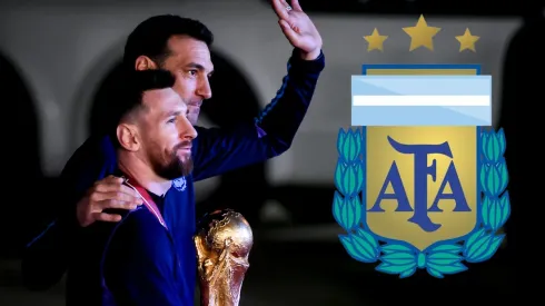 Lionel Scaloni y Lionel Messi. 

