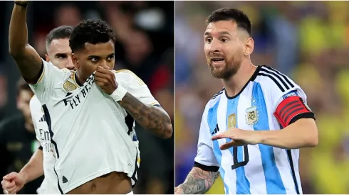 Rodrygo Goes y Lionel Messi.
