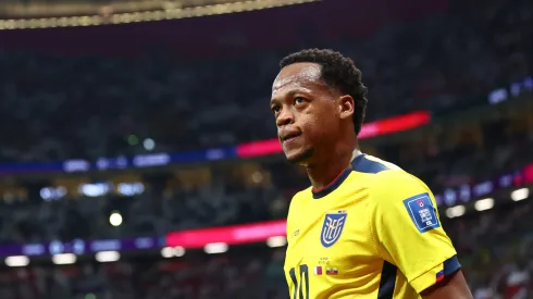AL KHOR, QATAR – NOVEMBER 20: Romario Ibarra of Ecuador reacts towards fans after being substituted during the FIFA World Cup Qatar 2022 Group A match between Qatar and Ecuador at Al Bayt Stadium on November 20, 2022 in Al Khor, Qatar. (Photo by Francois Nel/Getty Images)