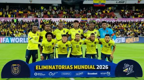 QUITO, ECUADOR - NOVEMBER 21: Players of Ecuador pose prior a FIFA World Cup 2026 Qualifier match between Ecuador and Chile at Estadio Rodrigo Paz Delgado on November 21, 2023 in Quito, Ecuador. (Photo by Franklin Jacome/Getty Images)