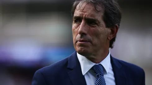 MAZATLAN, MEXICO – JUNE 30: Guillermo Almada coach of Pachuca gestures prior the 1st round match between Mazatlan FC and Pachuca as part of the Torneo Apertura 2023 Liga MX at Kraken Stadium on June 30, 2023 in Mazatlan, Mexico. (Photo by Sergio Mejia/Getty Images)
