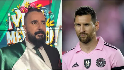 Álvaro Morales y Lionel Messi.
