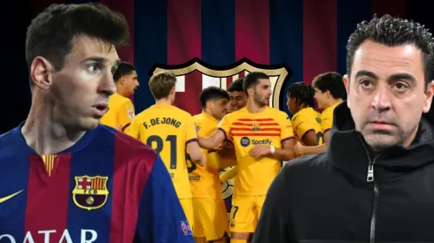 Lionel Messi y Xavi Hernández, pasado y presente de Barcelona. 
