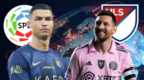 Lionel Messi y Cristiano Ronaldo, las caras de la MLS o la Saudí Pro League. 
