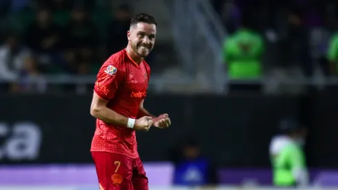 MAZATLAN, MEXICO – FEBRUARY 03: Tomas Molina of Juarez celebrates after scoring the team's second goal during the 5th round match between Mazatlan FC and FC Juarez as part of the Torneo Clausura 2023 Liga MX at Kraken Stadium on February 03, 2023 in Mazatlan, Mexico. (Photo by Sergio Mejia/Getty Images)
