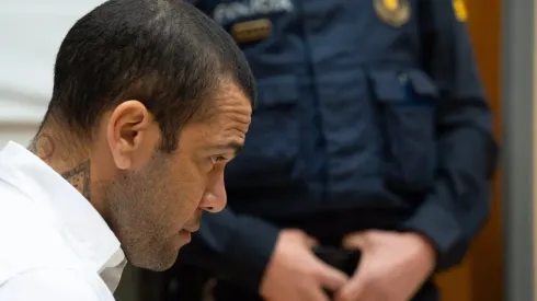Dani Alves en los juzgados de la Audiencia de Barcelona. 
