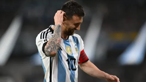 Lionel Messi con la selección Argentina. 
