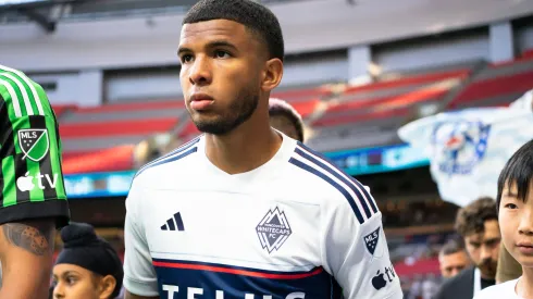 Vancouver, British Columbia, Canada, July 12th 2023: Pedro Vite 45 Vancouver Whitecaps FC during player introductions before the Major League Soccer match between Vancouver Whitecaps FC and Austin FC at BC Place Stadium in Vancouver, British Columbia, Canada EDITORIAL USAGE ONLY. Amy Elle/SPP PUBLICATIONxNOTxINxBRAxMEX Copyright: xAmyxElle/SPPx spp-en-AmEl-DSC02847
