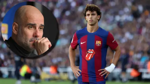 Joao Félix y Pep Guardiola. 
