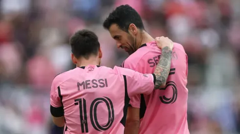 Lionel Messi y Sergio Busquets.
