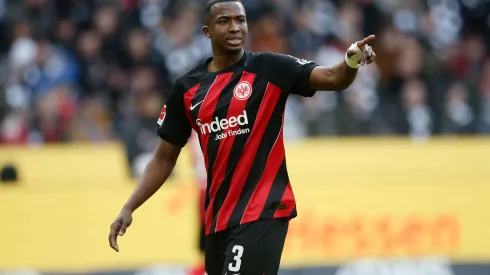 William Pacho 3, Eintracht Frankfurt 25.02.2024, Fußball, 1. Bundesliga, Eintracht Frankfurt - VfL Wolfsburg, 23. Spieltag, Saison 2023/24, Deutsche Bank Park, Frankfurt / Main, Deutschland, zmdz, ** DFB & DFL regulations prohibit any use of photographs as image sequences and/or quasi-video. ** Eintracht Frankfurt - VfL Wolfsburg *** William Pacho 3, Eintracht Frankfurt 25 02 2024, Football, 1 Bundesliga, Eintracht Frankfurt VfL Wolfsburg, 23 Matchday, Season 2023 24, Deutsche Bank Park, Frankfurt Main, Germany, zmdz, DFB DFL regulations prohibit any use of photographs as image sequences and or quasi video Eintracht Frankfurt VfL Wolfsburg