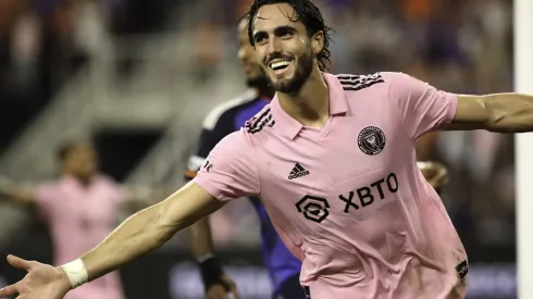 SOCCER 2023: US Open Cup Inter Miami CF vs FC Cincinnati AUG 23 August 23, 2023: Inter Miami CF player Leonardo Campana celebrates his second half goal during a Lamar Hunt US Open Cup soccer game between FC Cincinnati and Inter Miami CF at Nippert Stadium in Cincinnati, Ohio. Kevin Schultz/CSM Cincinnati Ohio USA EDITORIAL USE ONLY Copyright: xx ZUMA-20230823_zma_c04_111.jpg KevinxSchultzx csmphotothree141375
