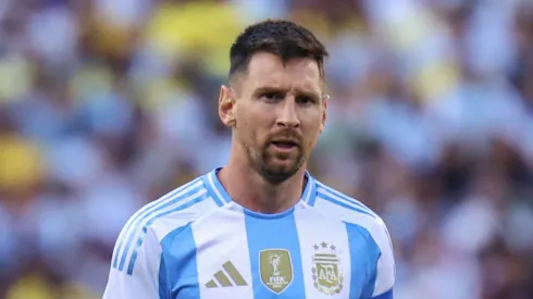 Leo Messi en Argentina vs. Ecuador.
