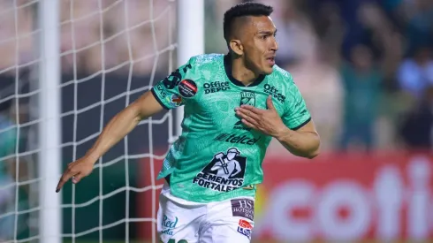 LEON, MEXICO – MAY 03: Angel Mena of Leon celebrates after scoring the team's second goal during the semifinal second leg match between Leon and Tigres UANL as part of the Concacaf Champions League 2023 at Leon Stadium on May 03, 2023 in Leon, Mexico. (Photo by Hector Vivas/Getty Images)
