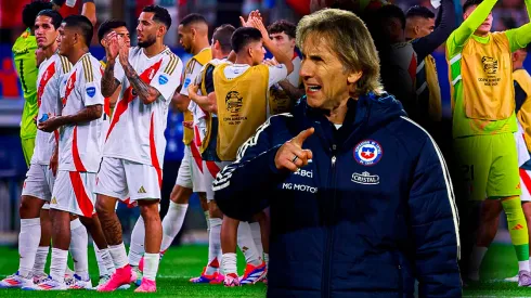 Ricardo Gareca con Chile ante Perú.
