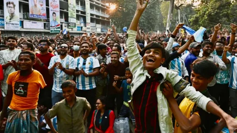 Bangladesh, nuevamente de festejos tras la victoria de Argentina. 
