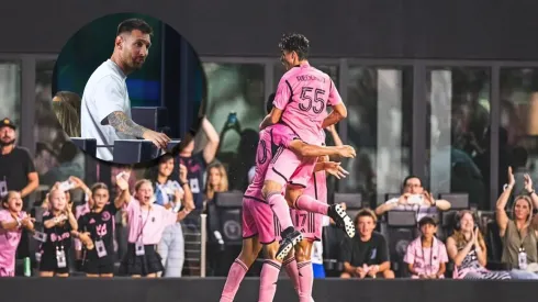 Lionel Messi, espectador de lujo en la victoria de Inter Miami. 
