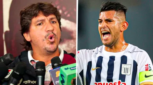 Jean Ferrari vs. Carlos Zambrano tras el Universitario vs. Alianza Lima.
