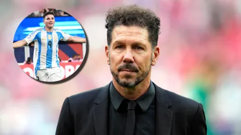 Diego Simeone, a romper su racha con Julián Álvarez. 
