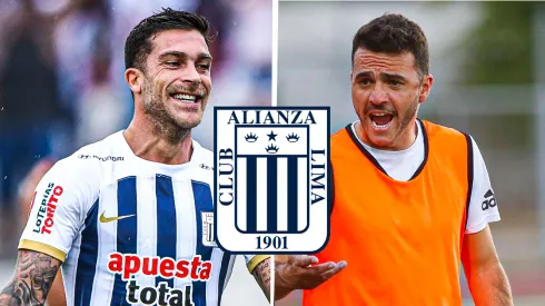 Adrián Arregui y Mariano Soso, jugador y técnico de Alianza Lima.
