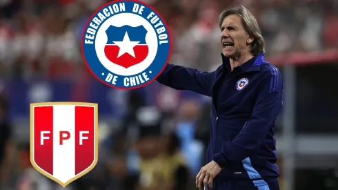 ARLINGTON, TEXAS – JUNE 21: Ricardo Gareca, Head Coach of Chile gives the team instructions during the CONMEBOL Copa America 2024 Group A match between Peru and Chile at AT&T Stadium on June 21, 2024 in Arlington, Texas. (Photo by Omar Vega/Getty Images)
