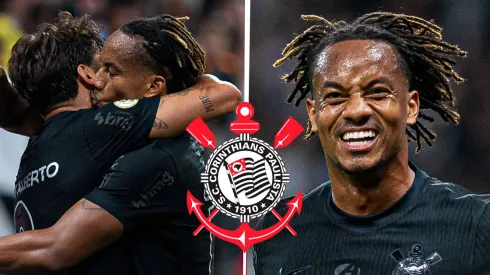 André Carrillo jugando con Corinthians de Brasil.
