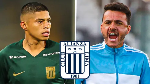 Mariano Soso y Kevin Quevedo, técnico y delantero de Alianza Lima.
