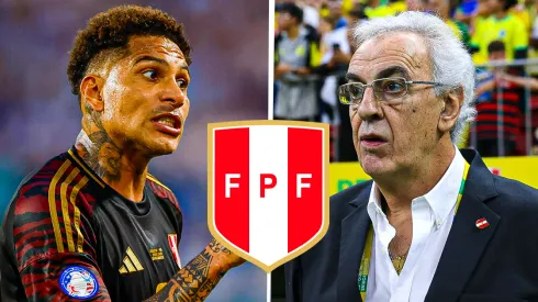 Jorge Fossati y Paolo Guerrero, técnico y jugador de Perú.
