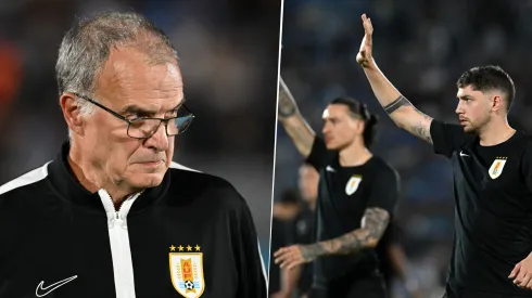 Los hinchas uruguayos respaldaron a Marcelo Bielsa después de la derrota con Argentina en el Estadio Centenario.